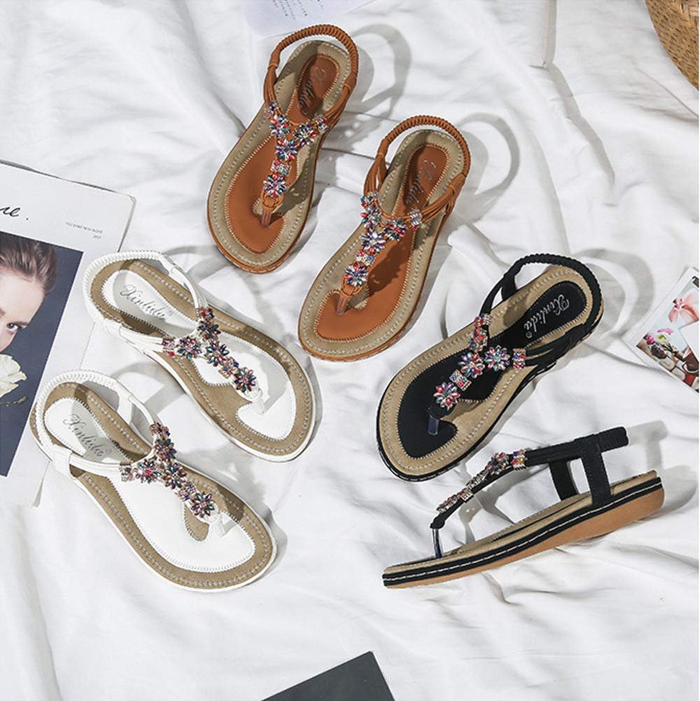 Босоножки Богемные Женские со стразами Ремешок на лодыжке Летние, фото №7