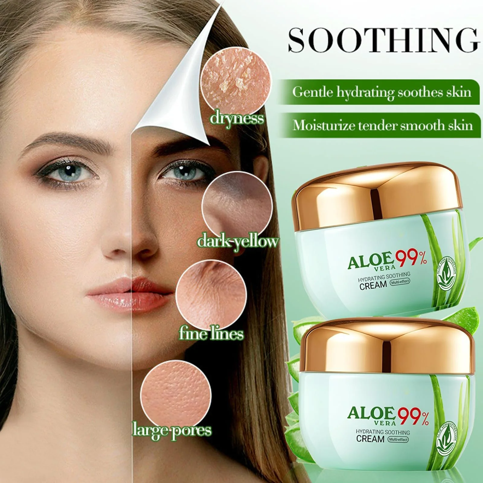 Денний крем Aloe Vera Soft Skin зволожуючий регенеруючий для обличчя та тіла (50 г), фото №4 Денний крем Aloe Vera Soft Skin зволожуючий регенеруючий для обличчя та тіла (50 г), фото №4