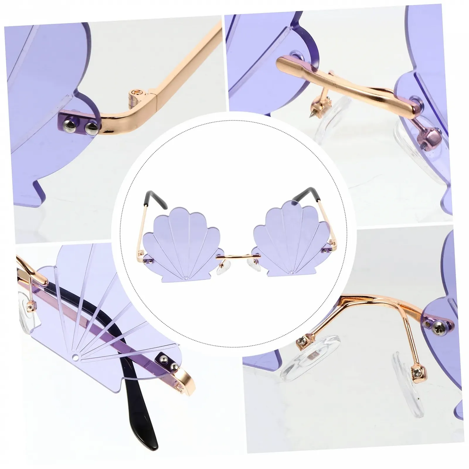 Набір сонцезахисних окулярів з 5 штук, імітація черепашки, ударостійкі, фото №3