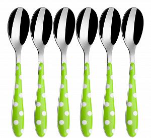 Ложки для мокко Bugatti Pois (Dots) PSMU-014F08/6, набор 6 шт, зеленый - Фото 1