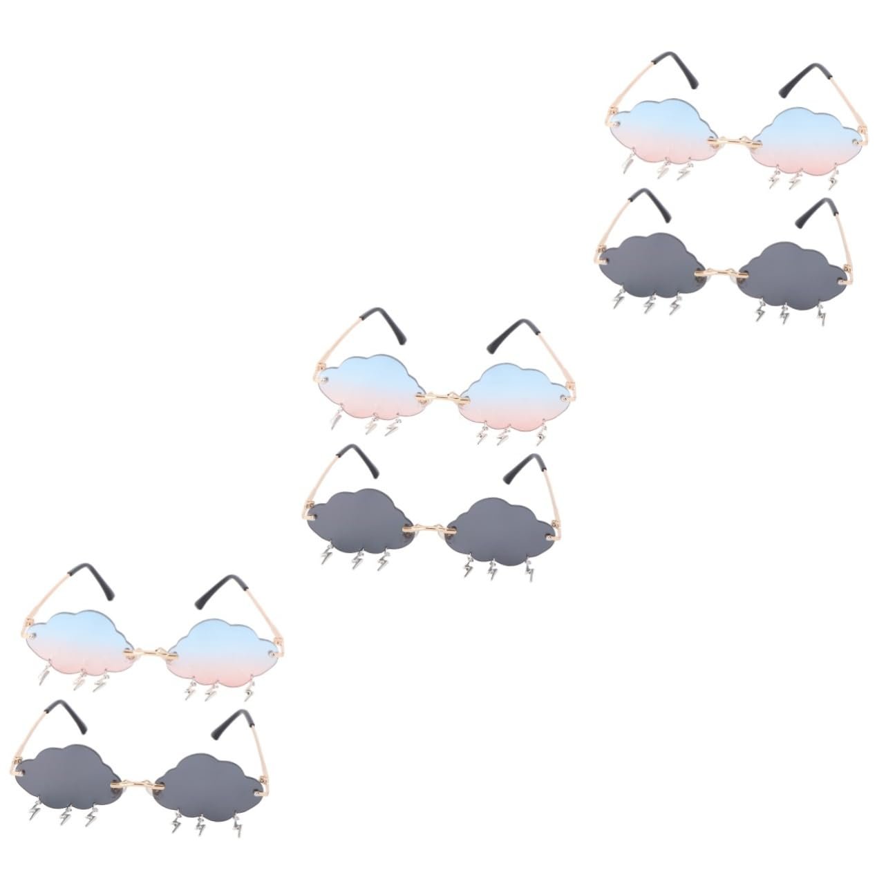 Набір сонцезахисних окулярів жіночих PACKOVE, 3 шт, без оправи, фото №1