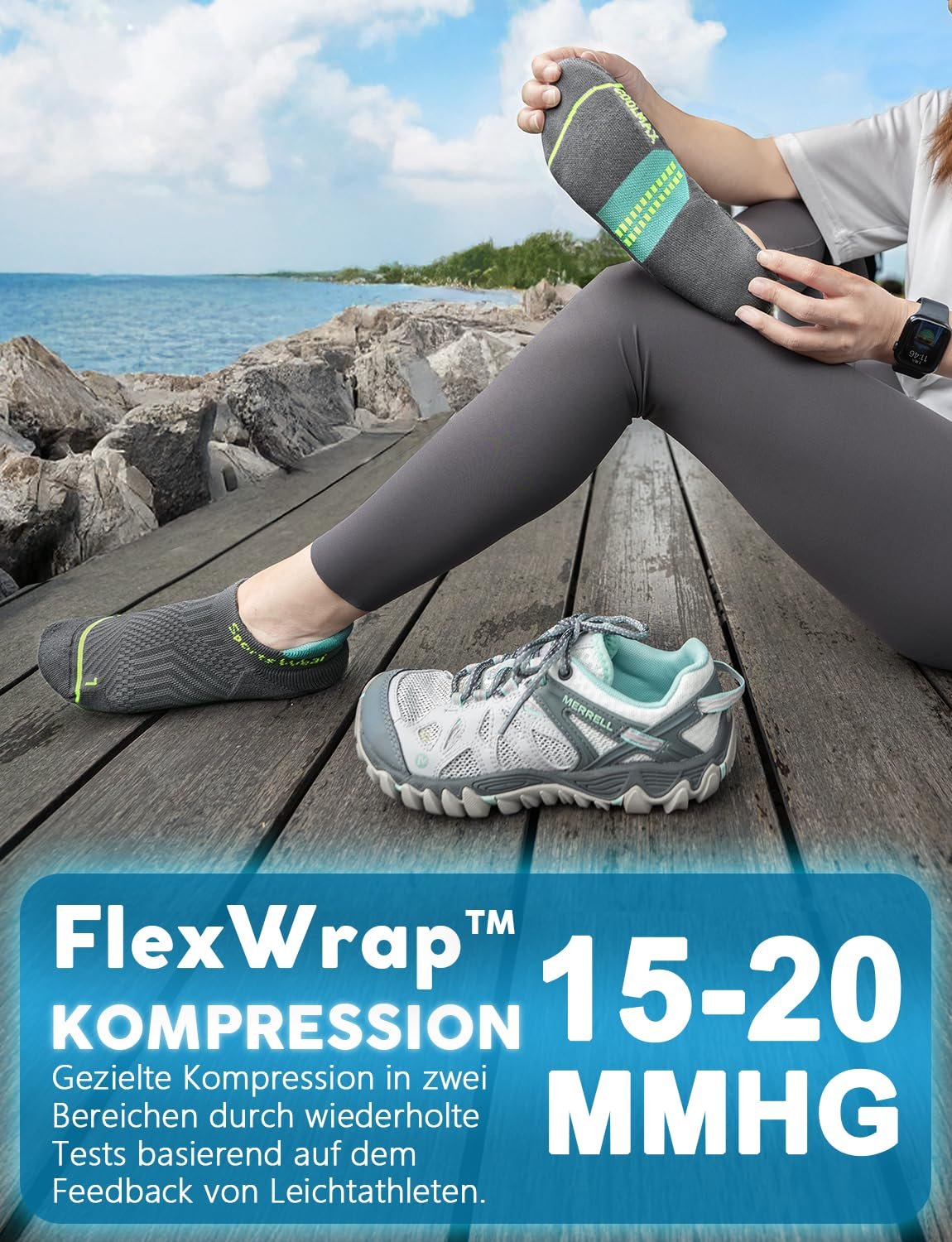 Компрессионные носки Coolmax Bamboo для женщин, влагоотводящие, с подкладкой, защита от волдырей, спортивные, до щиколотки, фото №3 Компрессионные носки Coolmax Bamboo для женщин, влагоотводящие, с подкладкой, защита от волдырей, спортивные, до щиколотки, фото №3