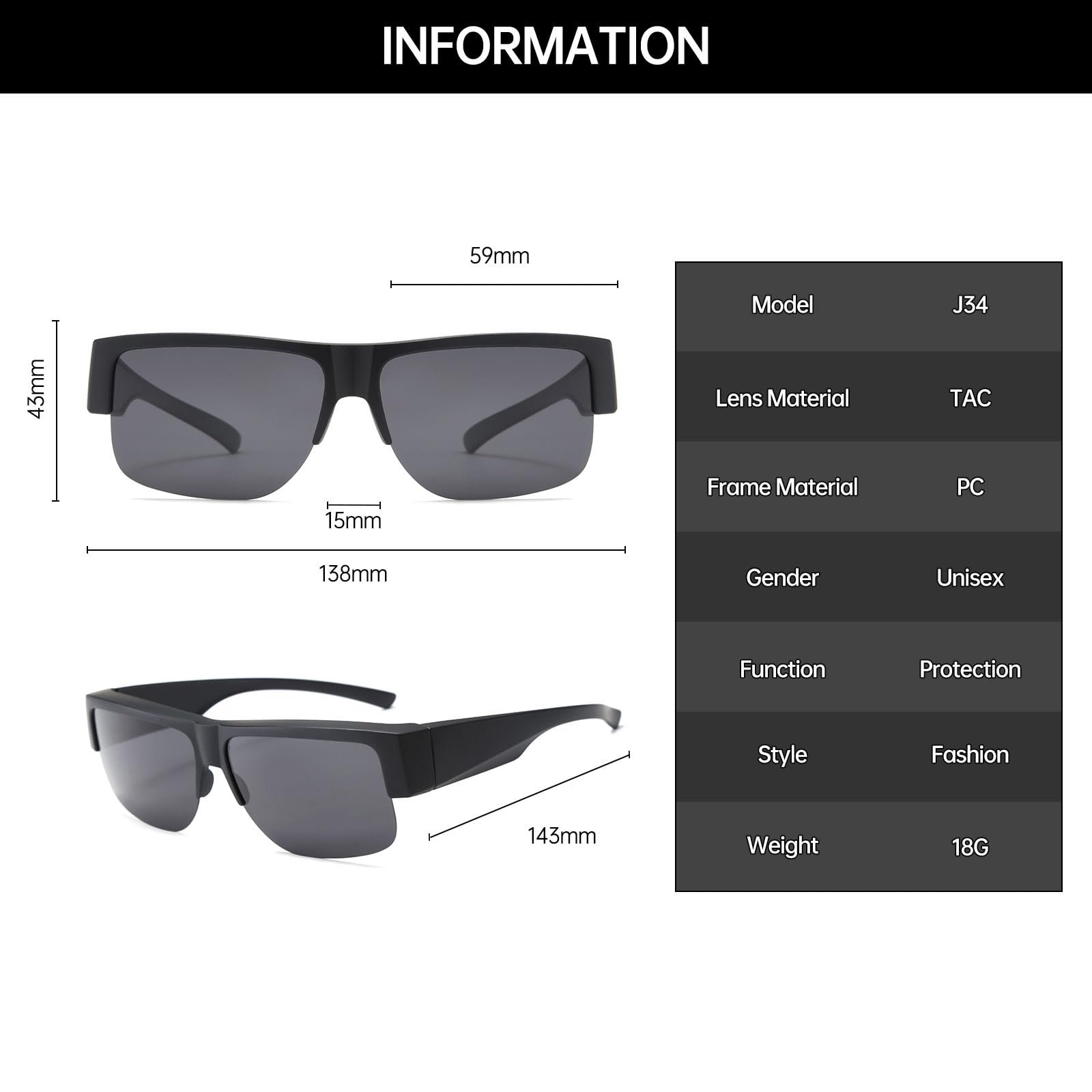 Поляризовані сонцезахисні окуляри Retro Wear Over YAMEIZE для чоловіків та жінок, фото №3 Поляризовані сонцезахисні окуляри Retro Wear Over YAMEIZE для чоловіків та жінок, фото №3