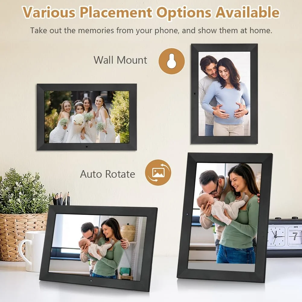 Цифровая фоторамка Vicloon 10.1 Inch HD IPS USB SD Remote Control, фото №6