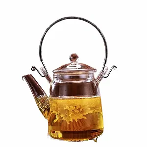 Чайник-заварник ZRQSMCX Ситечко, жаростійка скляна ручка - Фото 1