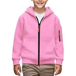 Худи Hehiy для мальчиков на молнии Спортивная одежда для активного отдыха Свитшот Куртка с капюшоном Однотонная Спортивная Винтажный худи Пуловер с длинными рукавами Куртка с капюшоном - Фото 1