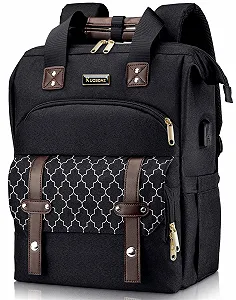 Рюкзак для школи Kuosdaz 15.6 дюймів USB Charging Port & Laptop Compartment Casual Anti-Theft Black - Фото 1