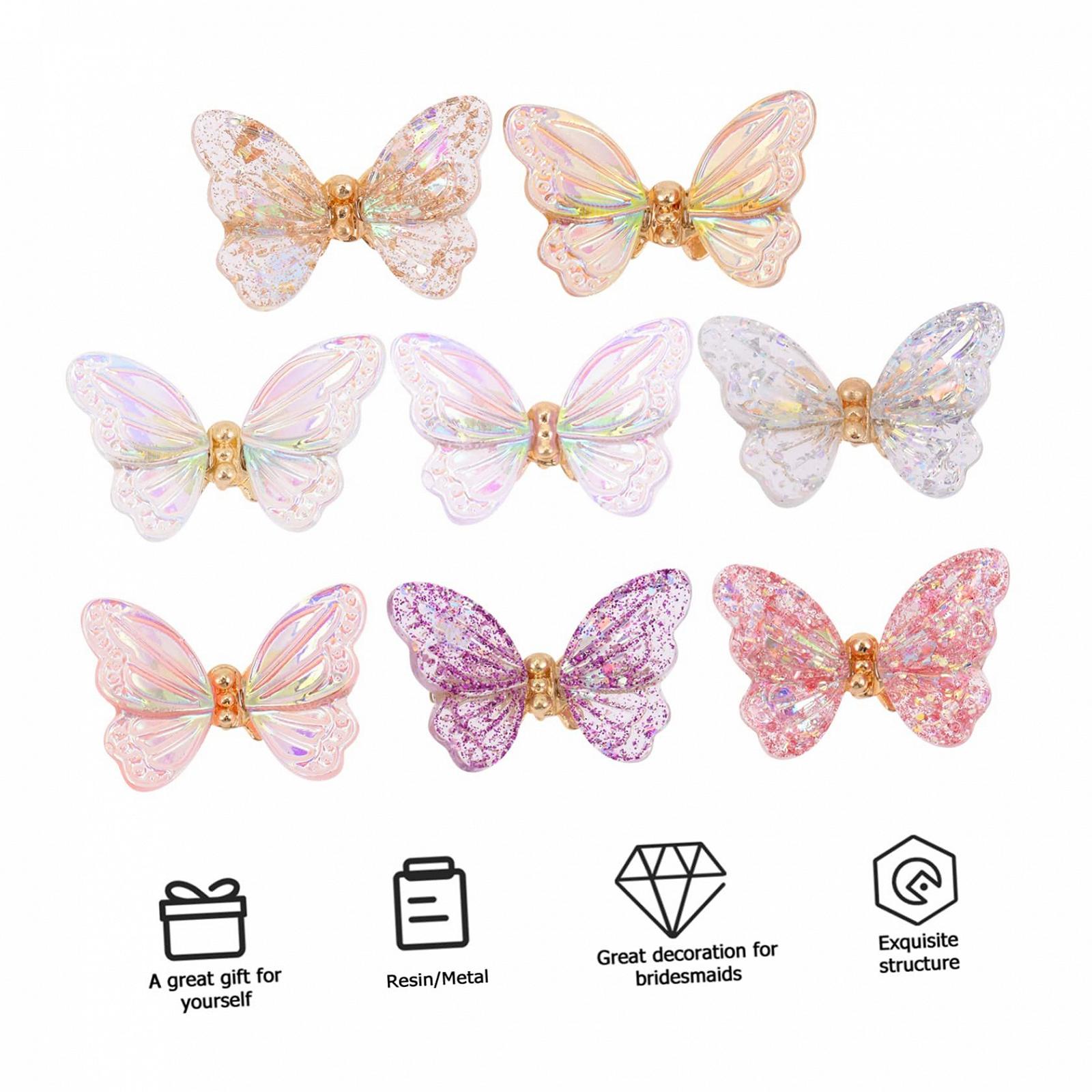 Украшения для ногтей Бабочки 8 шт. Аксессуары для DIY дизайна ногтей, фото №4