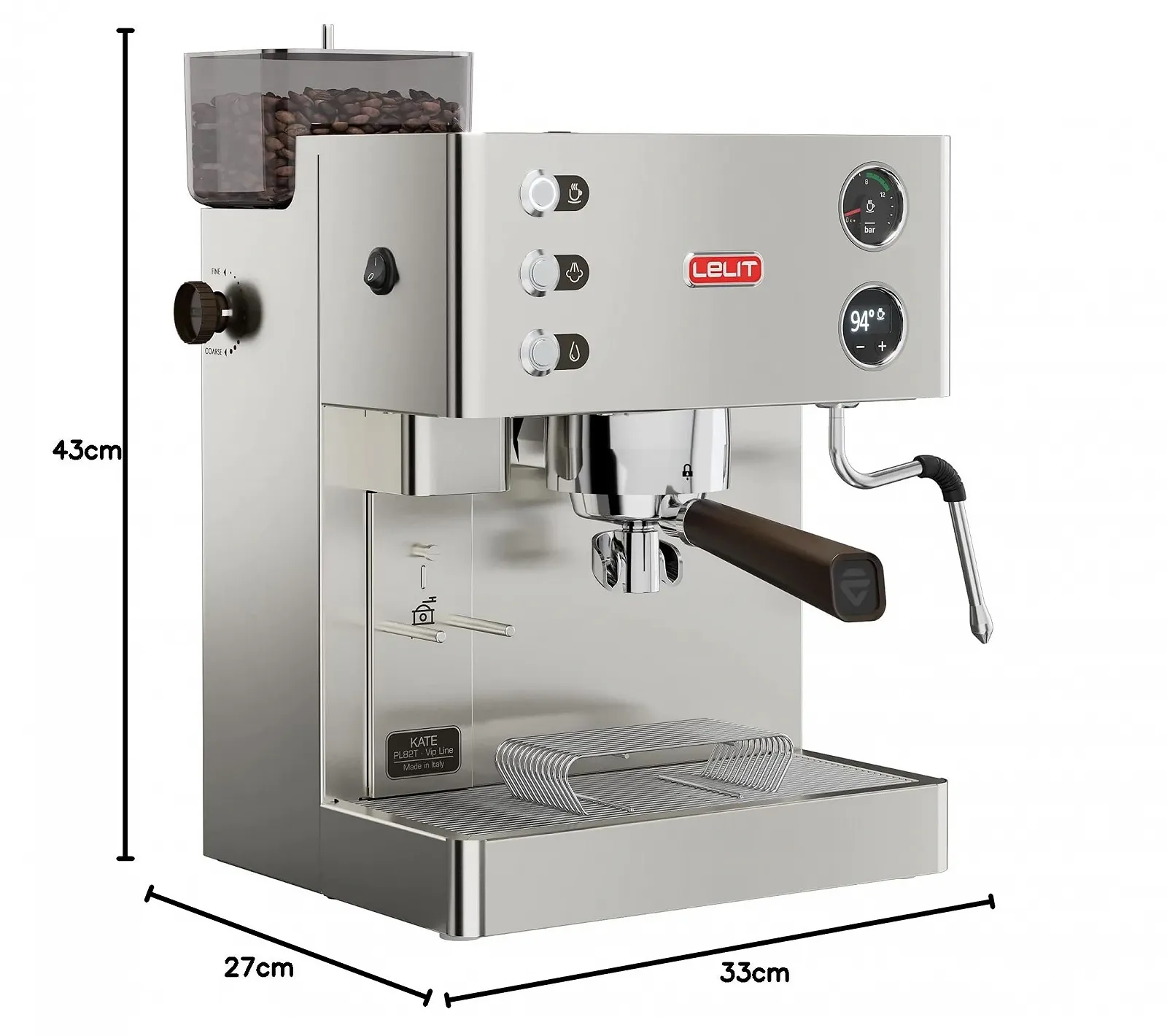 Эспрессо-кофемашина Lelit PL82T 0.35 кг 230 V 1200 W Сталь, фото №10