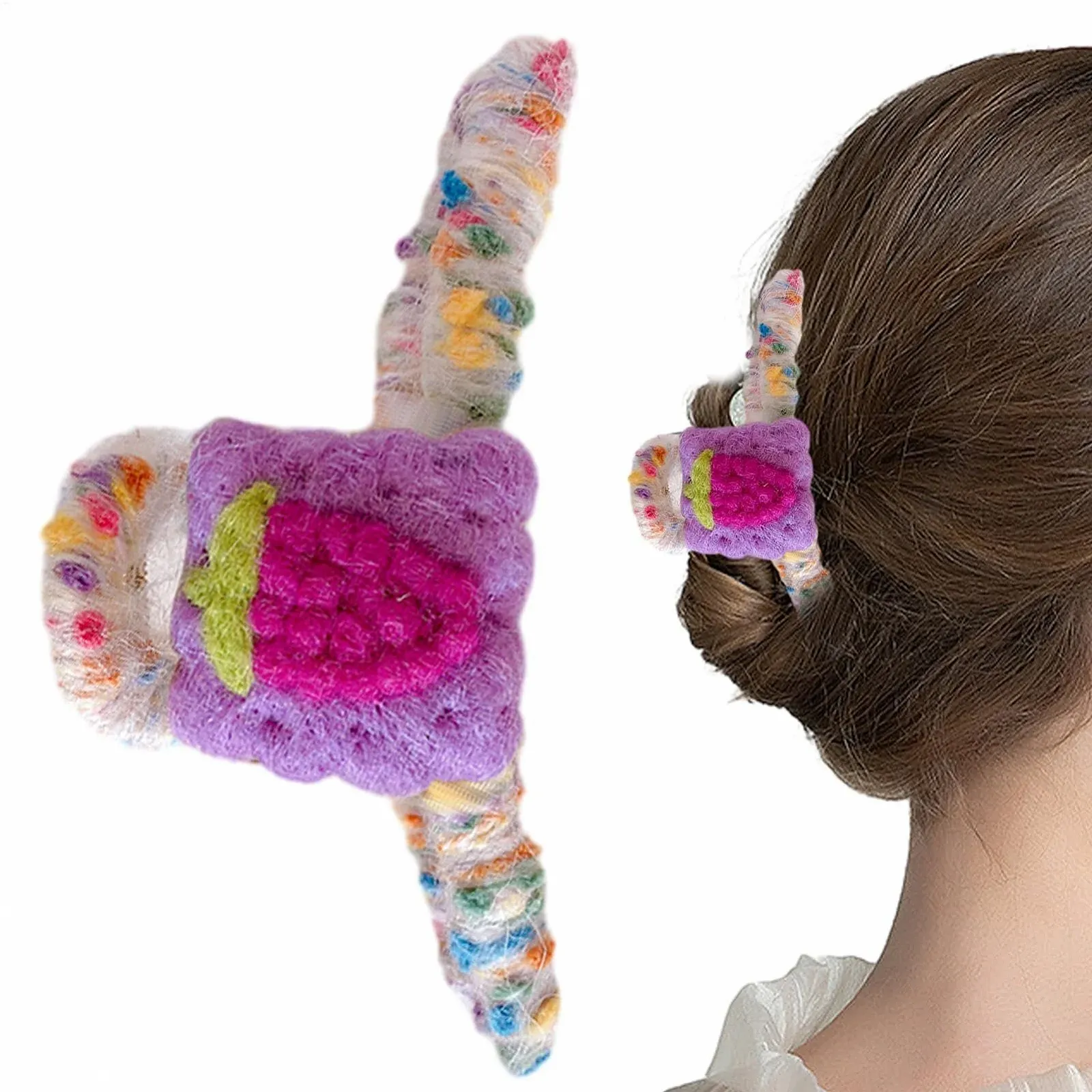 Заколки для волос Мягкие когти для волос Креативные заколки-акулы для размытых волос Большие нескользящие заколки для волос Модный многоразовый головной убор, фото №1