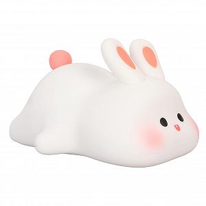 Нічник Kawaii Bunny для дітей силіконовий портативний USB акумулятор білий - Фото 1