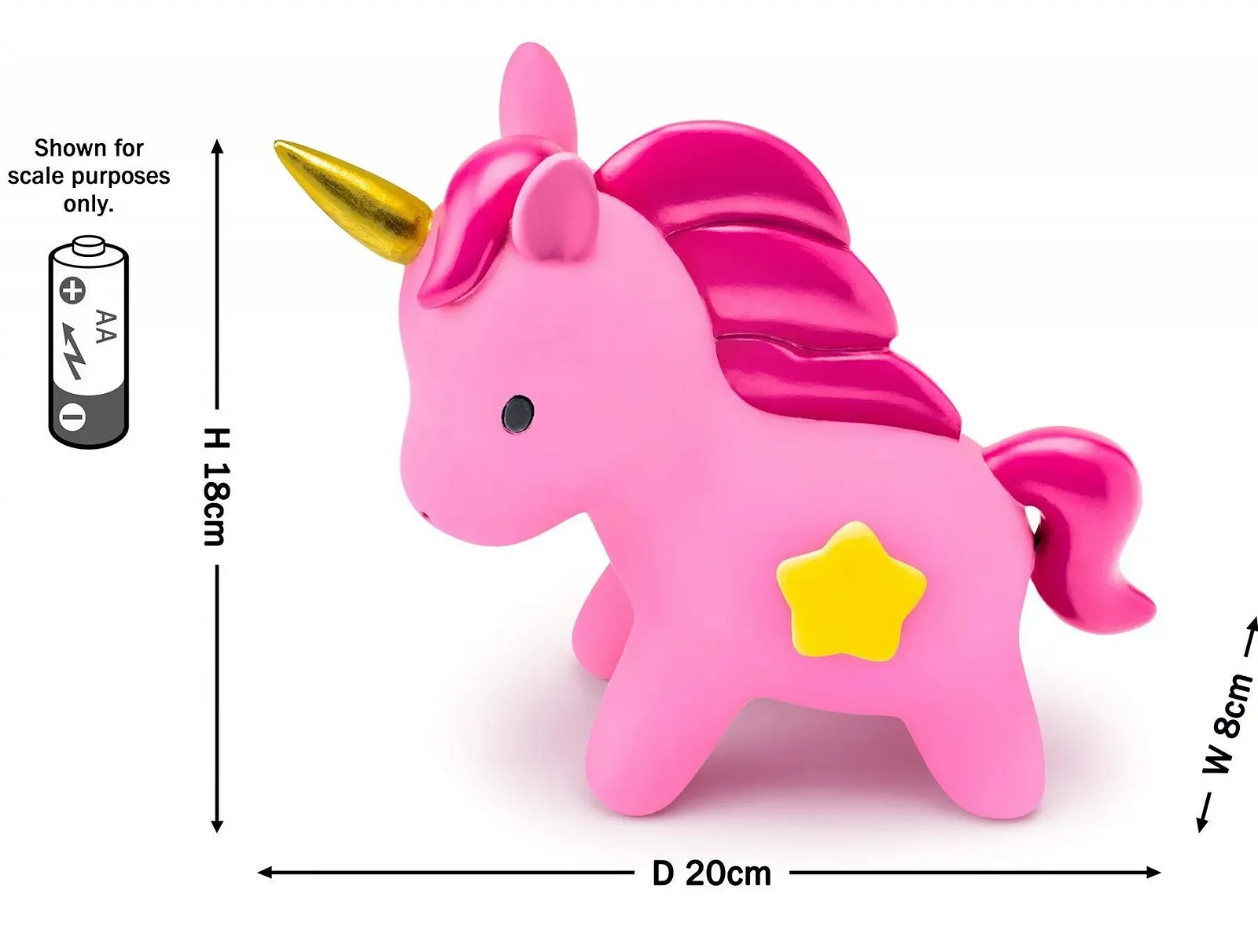 Скарбничка для дітей Mousehouse Gifts Єдиноріг з блискучою гривою та зіркою, фото №2