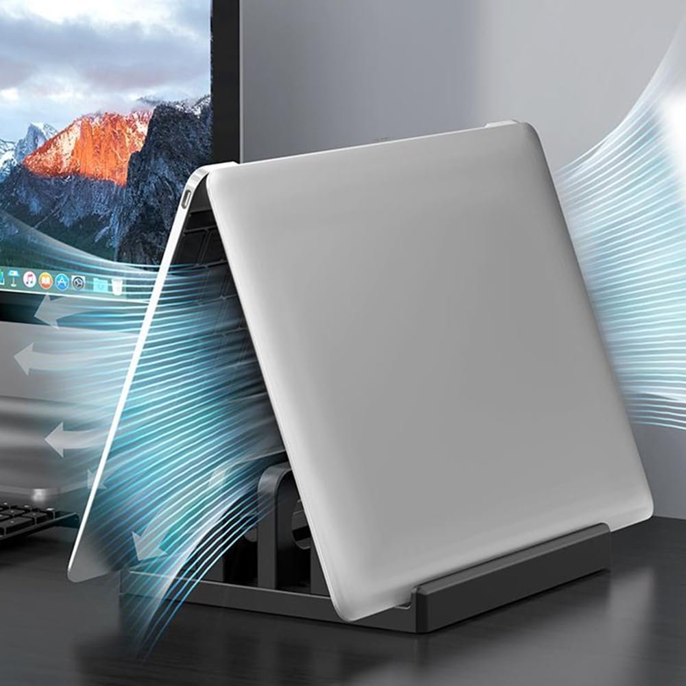 Подставка для ноутбука вертикальная Anti-slip 4 в 1 Dual Slot регулируемая ABS пластик для планшетов телефонов электронных книг для настольного хранения, фото №3 Подставка для ноутбука вертикальная Anti-slip 4 в 1 Dual Slot регулируемая ABS пластик для планшетов телефонов электронных книг для настольного хранения, фото №3