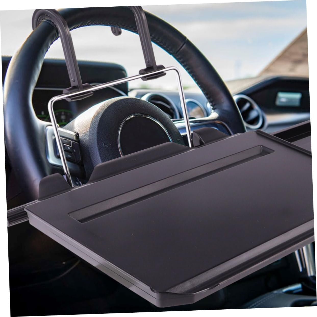 Автомобільний столик-підставка для ПК з підставкою для напоїв та слотом для планшета Міцна, фото №2 Автомобільний столик-підставка для ПК з підставкою для напоїв та слотом для планшета Міцна, фото №2