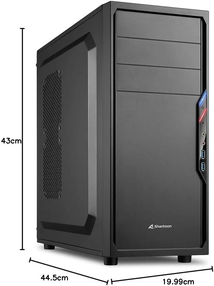 Корпус для ПК Sharkoon VS4-V / USB 3.0 / Без БЖ / Чорний, фото №6 Корпус для ПК Sharkoon VS4-V / USB 3.0 / Без БЖ / Чорний, фото №6