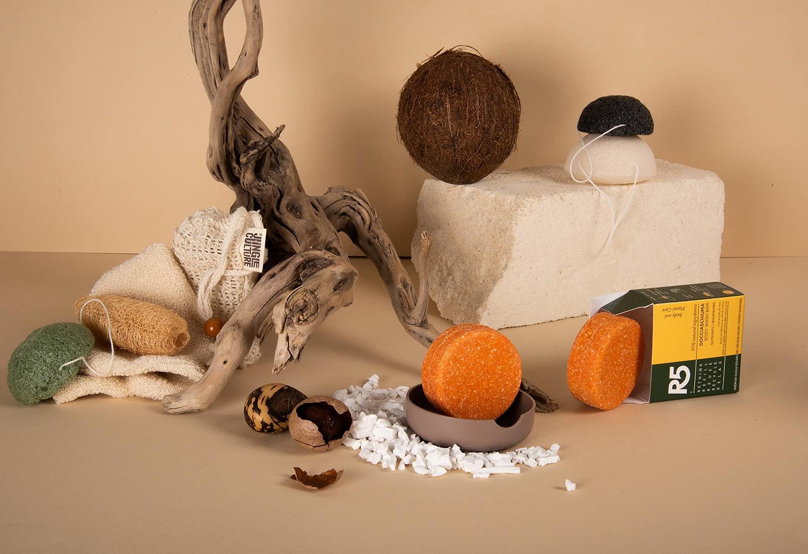 Твердий гель для душу R5 Поживний Набір 2 шт по 70 г з тримачем, фото №6