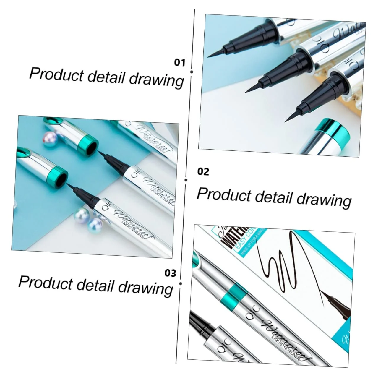 Підводка для очей BELLIFFY Дуже тонка Водостійка, фото №6