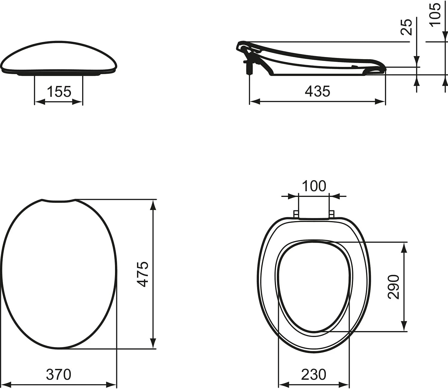 Кришка-сидіння Ideal Standard Avance K703101, фото №6