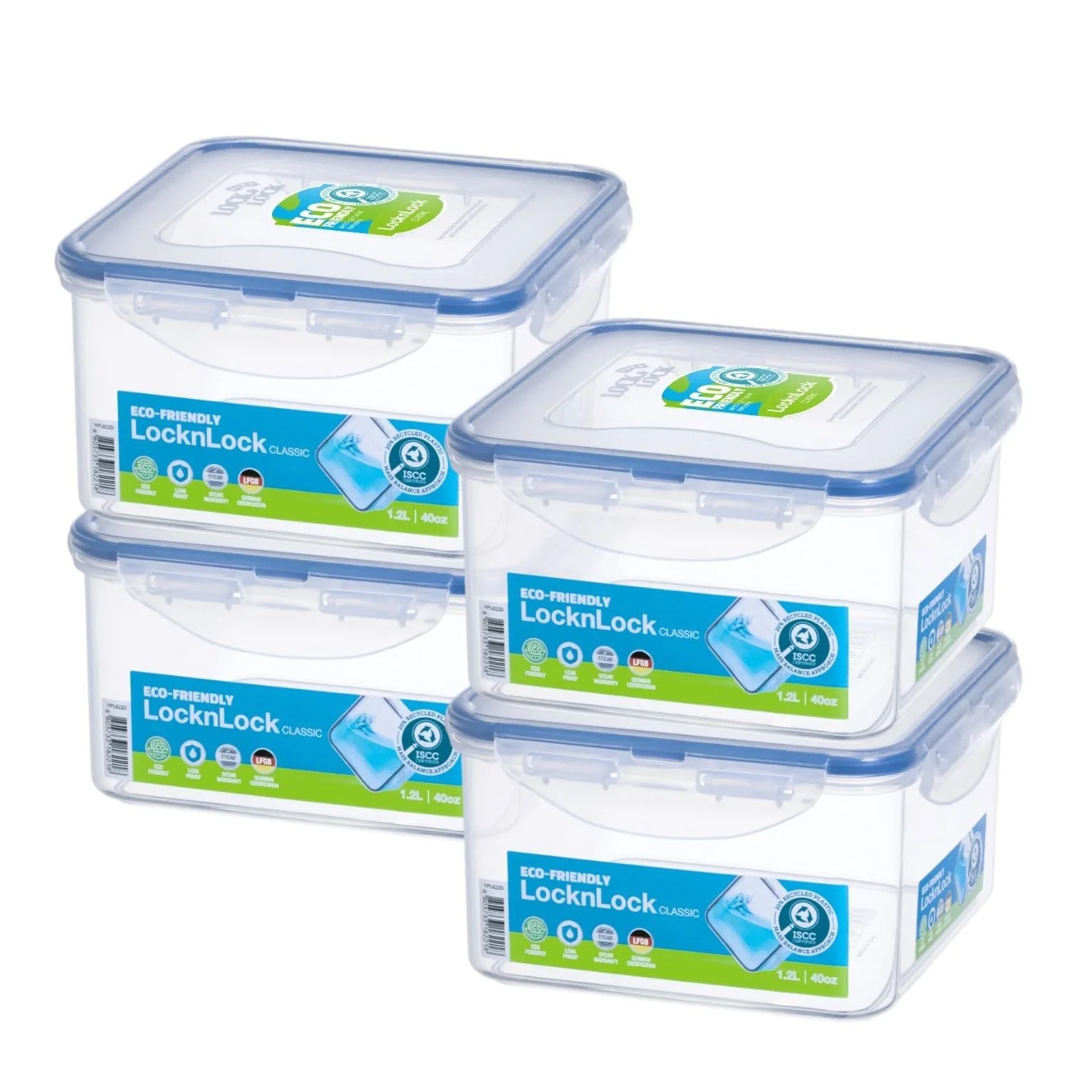 Ємність для Lock & Lock HPL822D 1.2 л (40 oz) герметичний BPA-free набір з 4 шт, фото №1