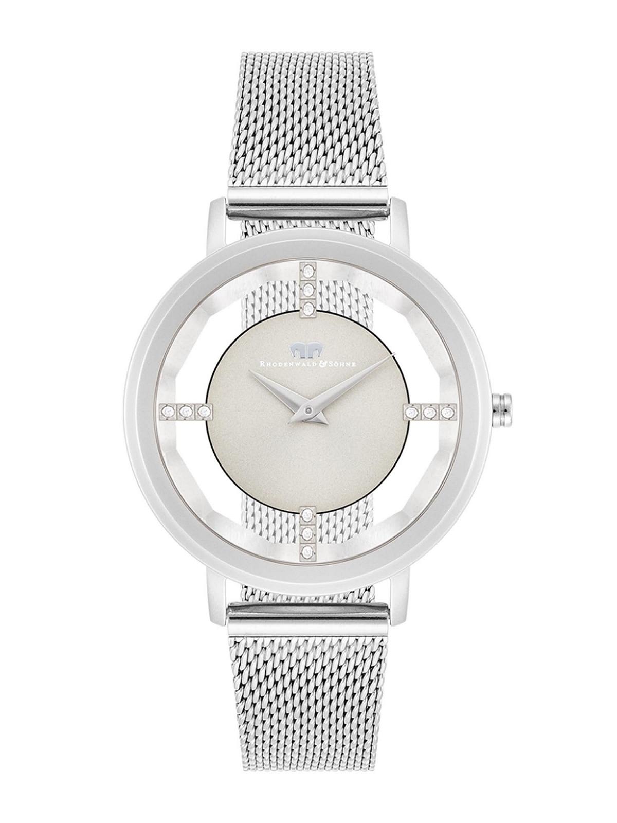 Жіночий годинник Rhodenwald & Söhne Аналоговий 10010418 Кварцовий механізм Japan, срібний браслет з нержавіючої сталі, срібний, фото №1