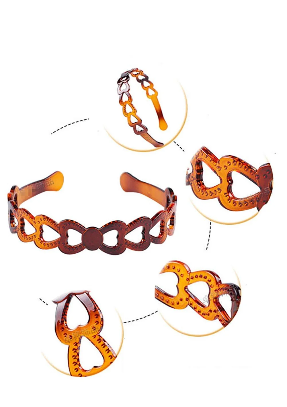 Обруч Чорний і Коричневий Твердий Пластиковий, фото №3