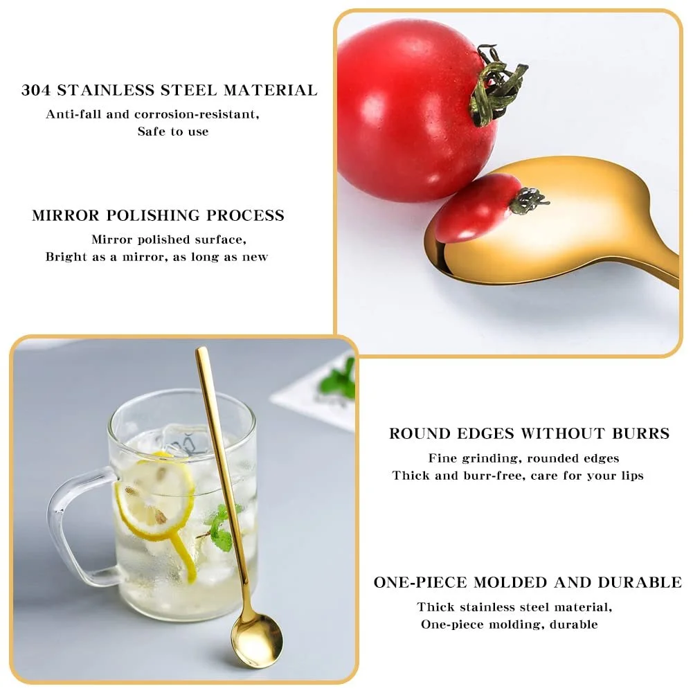 Набір з 8 кавових ложок Міні чайні ложки Нержавіюча сталь, фото №6 Набір з 8 кавових ложок Міні чайні ложки Нержавіюча сталь, фото №6