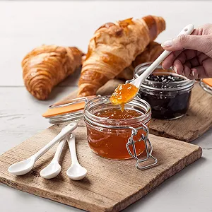 Ложка для джему, цукру, соусу WM Bartleet & Sons 1750 Traditional TSET150, 15 см, біла, набір з 4 штук synthetic.ua - Фото 1