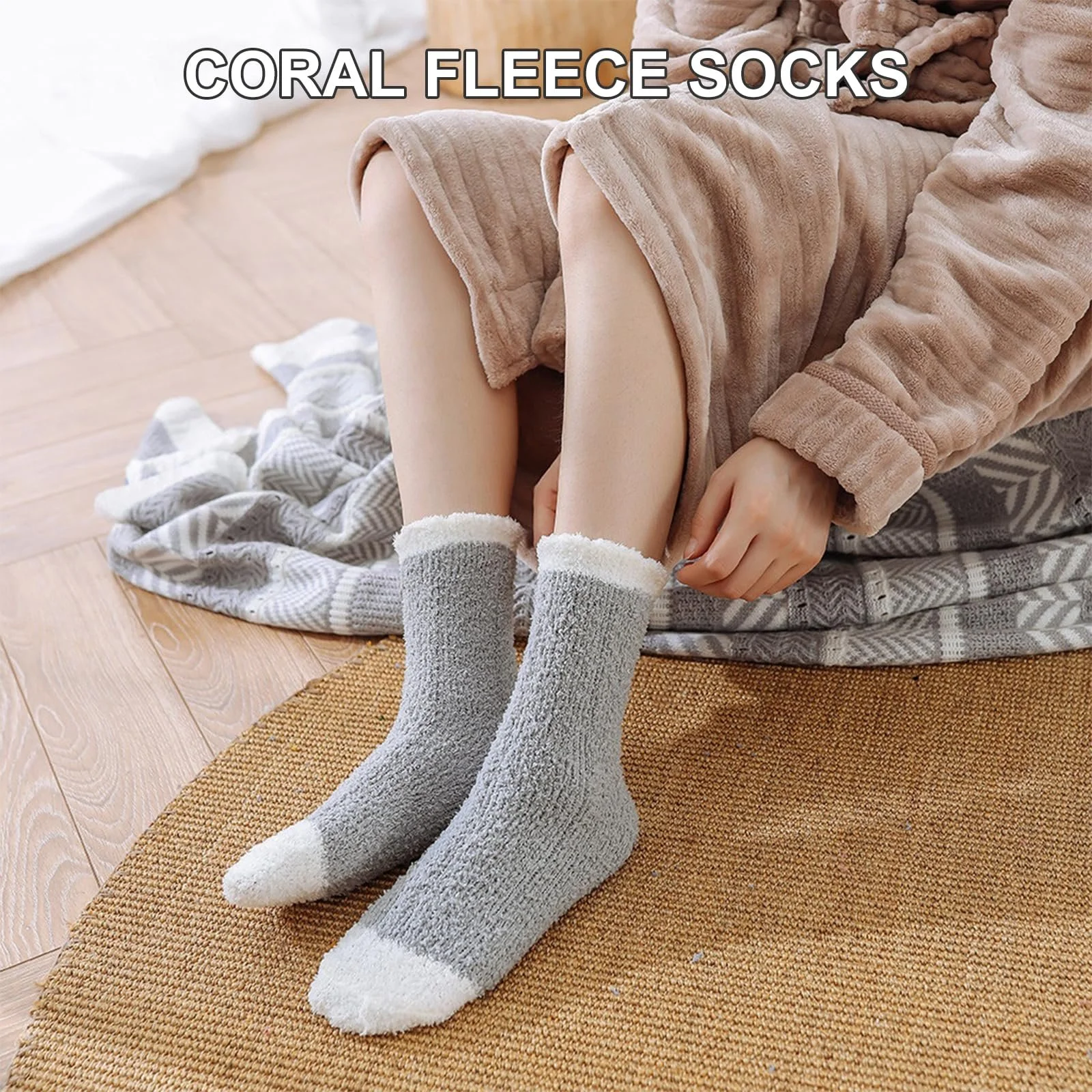 Пухнасті шкарпетки Жіночі, Зимові шкарпетки, 2 пари, фото №6