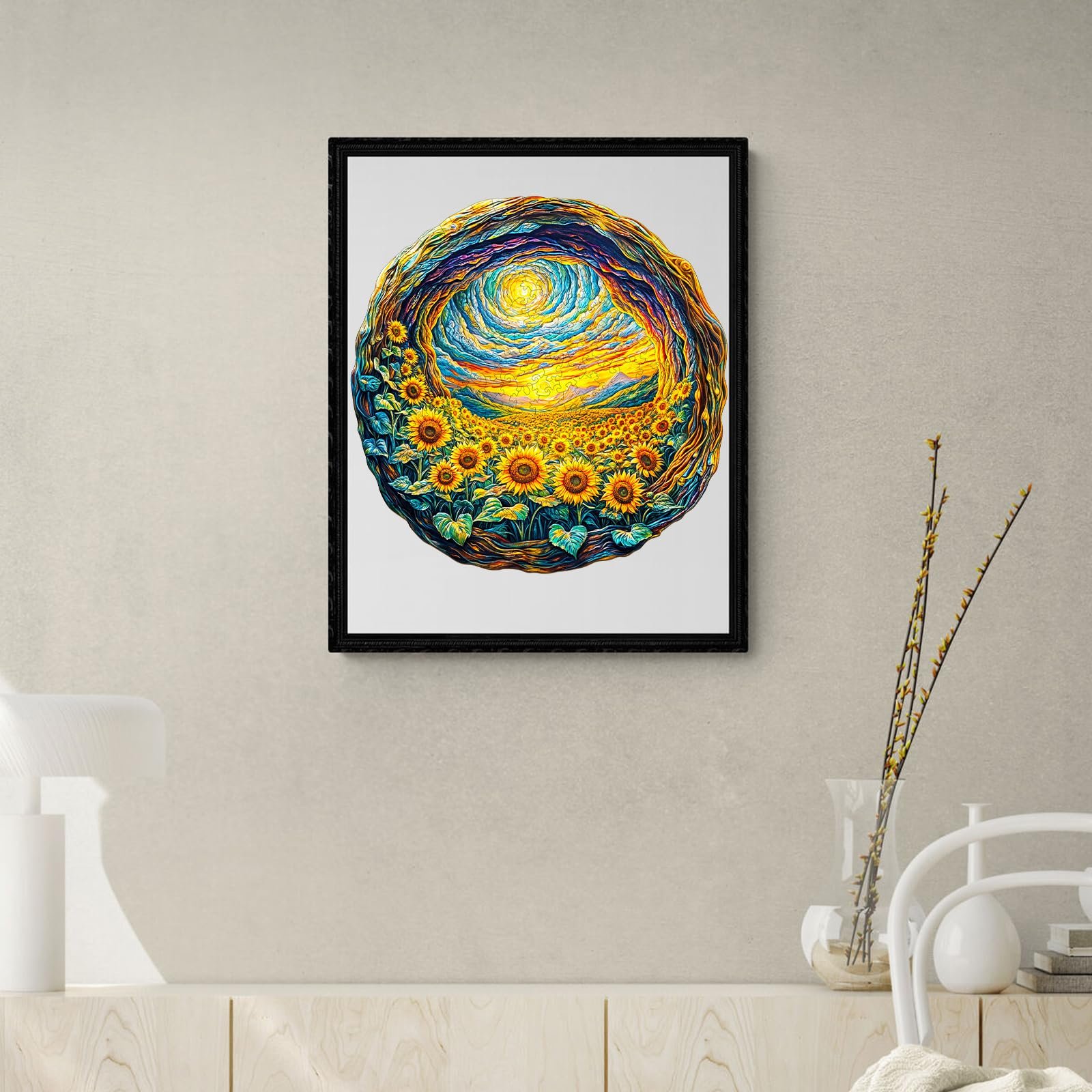 Дерев'яний пазл Sunlit Fields 300 елементів 34 x 34 см, фото №3