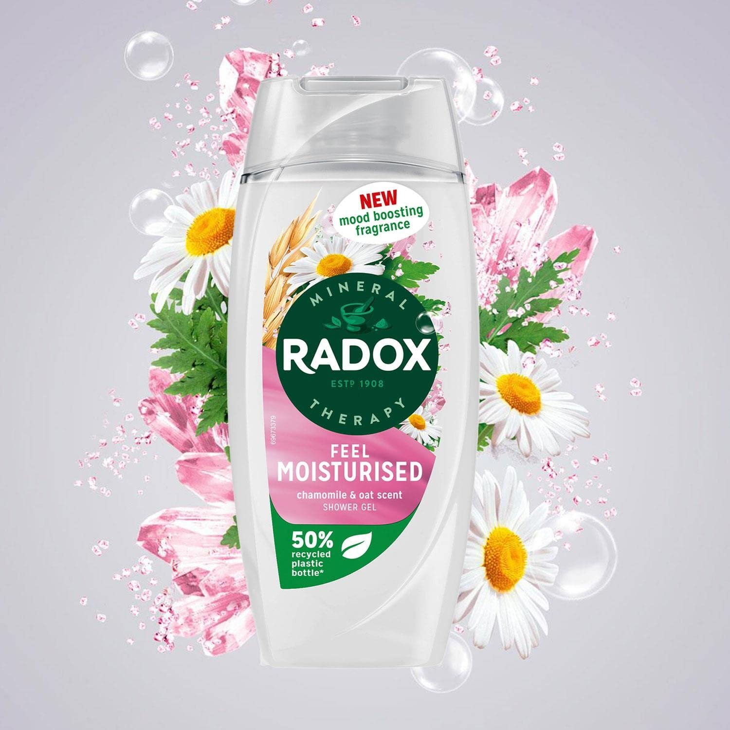 Гель для душа Radox Mineral Therapy Feel Chamomile & Oat Moisturising 225 мл упаковка из 3 штук, фото №7