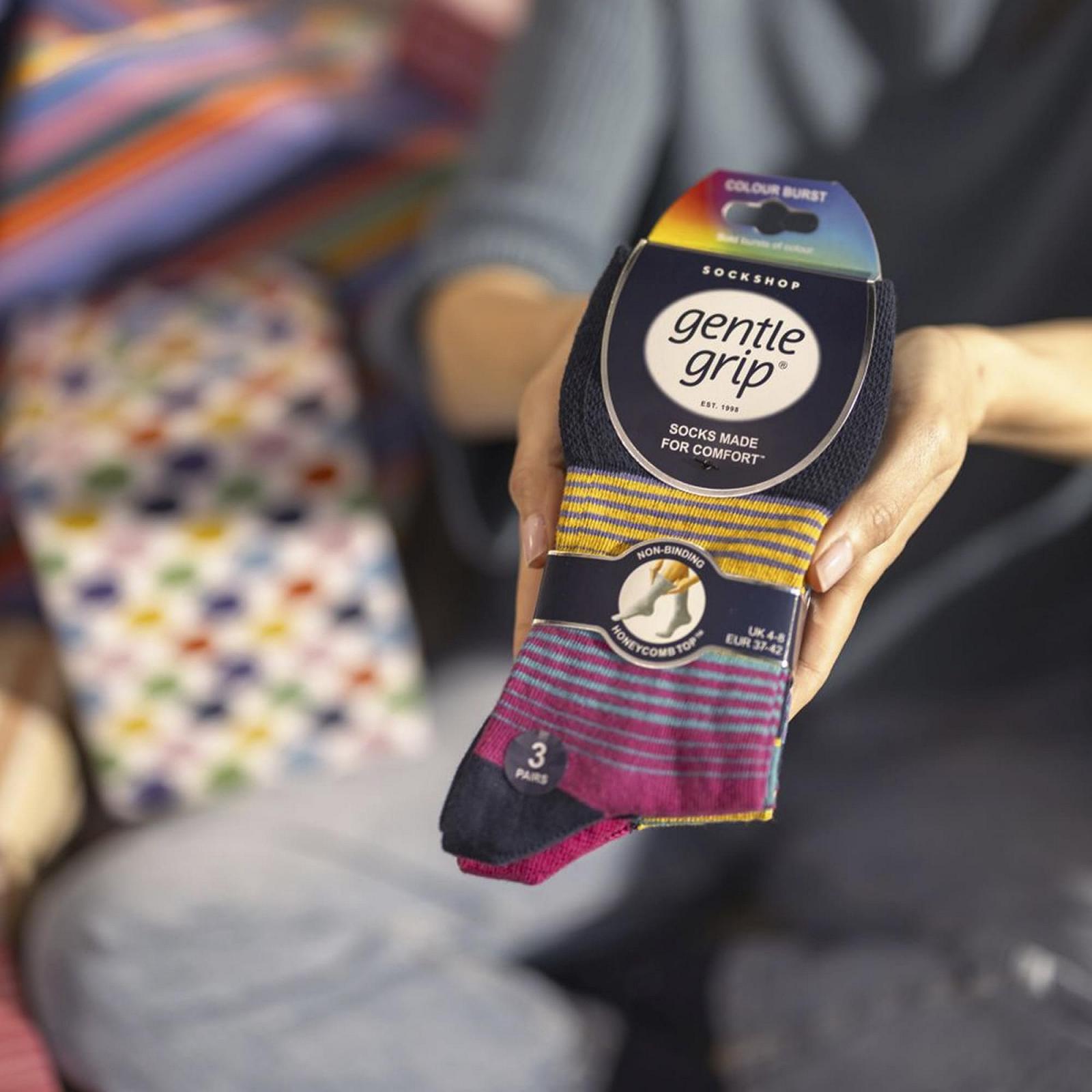 Носки Женские SOCK SHOP GENTLE GRIP Хлопковые С Мягким Узором Без Эластичной Резинки, 6 пар, фото №5