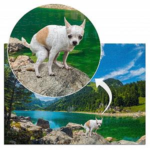 Пазл-шутка Karl's Puzzle Mountain Lake Switzerland 1000 деталей с ложным мотивом synthetic.ua - Фото 1