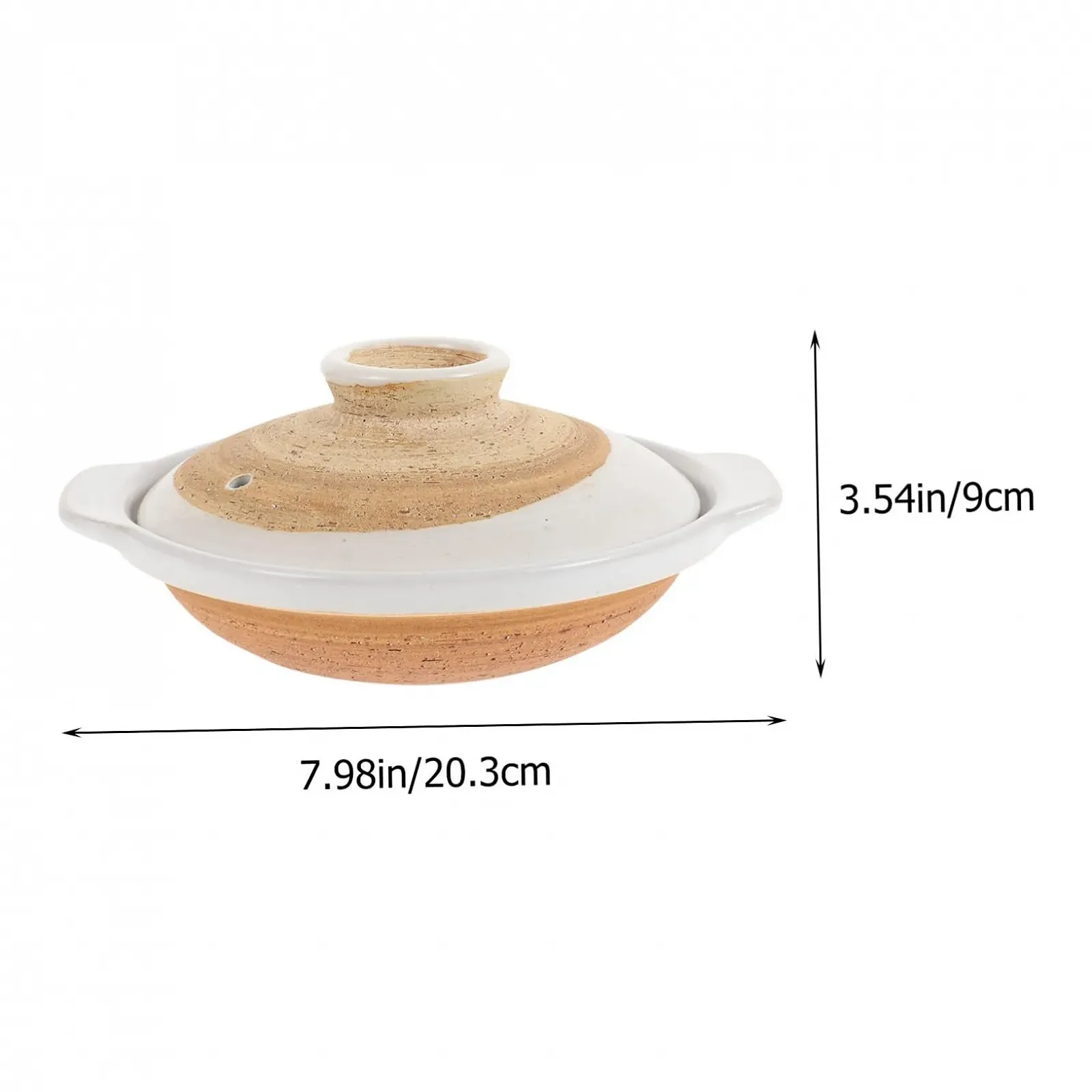 Керамическая кастрюля VALICLUD для курицы с рисом термостойкая в японском стиле с крышкой, фото №2