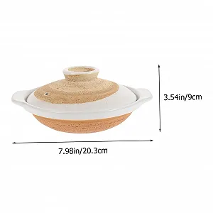 Керамическая кастрюля VALICLUD для курицы с рисом термостойкая в японском стиле с крышкой synthetic.ua - Фото 1