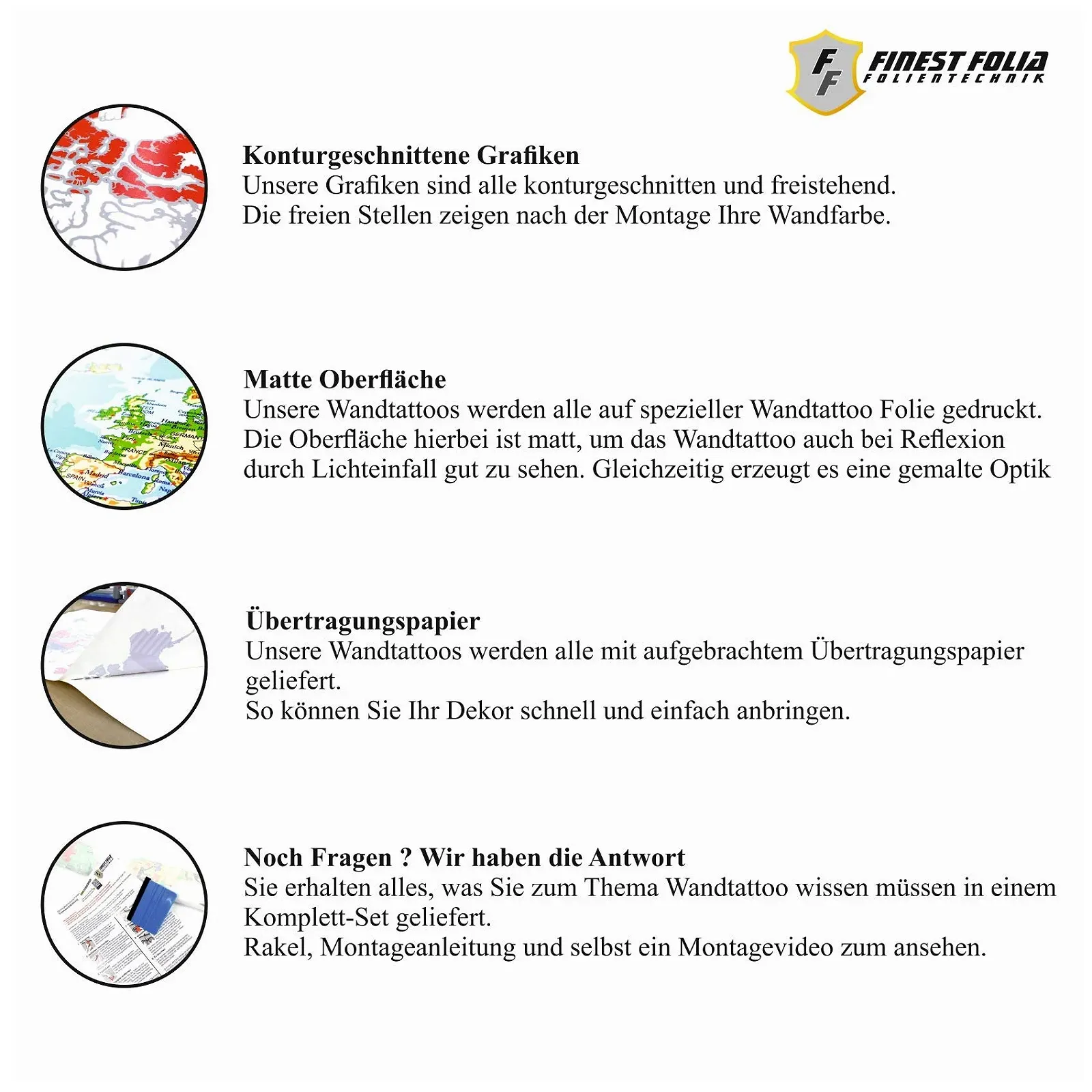 Наклейка на стіну Finest Folia Прапор США 100x60 см, фото №3