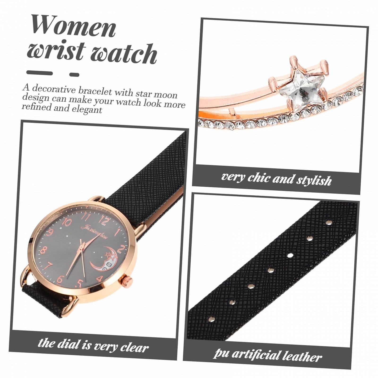 Жіночий годинник Місяць LIFKOME декор Рожевий сплав, фото №7