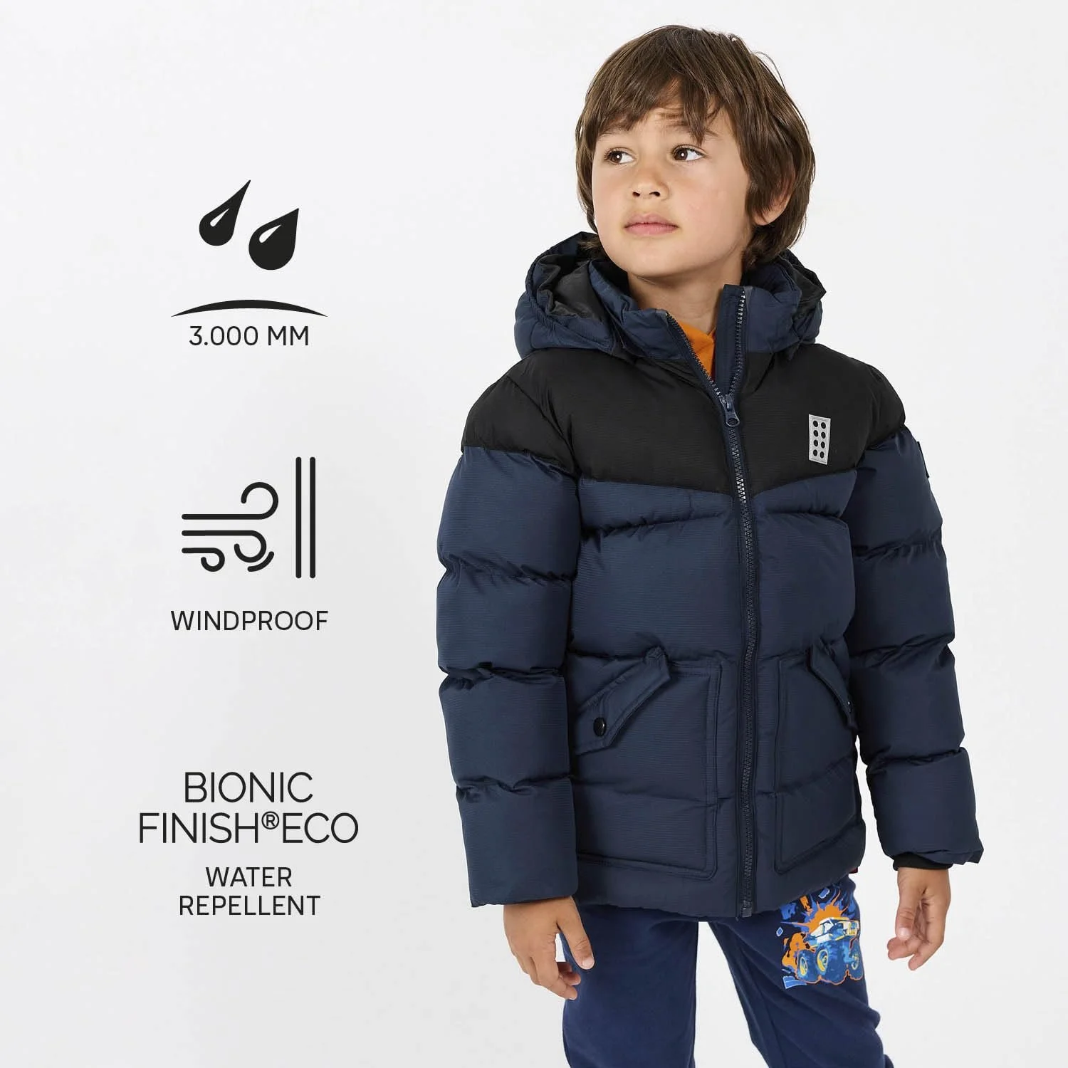 Зимняя куртка Lego Wear для мальчиков, водонепроницаемая, ветрозащитная, теплая куртка, фото №3 Зимняя куртка Lego Wear для мальчиков, водонепроницаемая, ветрозащитная, теплая куртка, фото №3