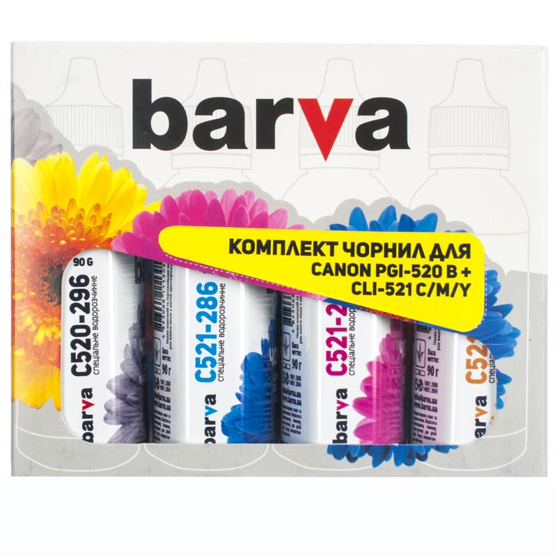 Комплект чернілля Колір Canon PGI-520BL/CLI-521 C/M/Y (MG2140/MP230/MP280) (CPGI520-090-MP) 4х90 г, фото №1
