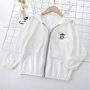 Легкая детская куртка для мальчиков и девочек Mjjsk, мультяшный капюшон, мягкая, тонкая, солнцезащитная, на молнии, дышащая synthetic.ua - Фото 1