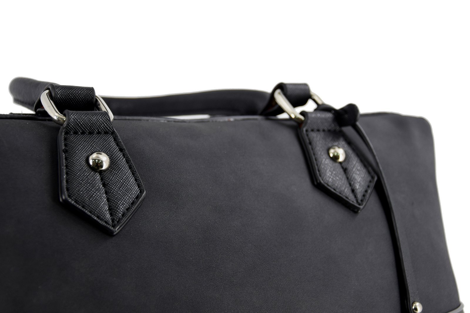 Сумка З Верхньою Ручкою David Jones Bugatti Polochon Duffle, Багатокольорова Смугаста, з Нубуку з Блискітками, Жорстка Штучна Шкіра, Чорна, фото №3