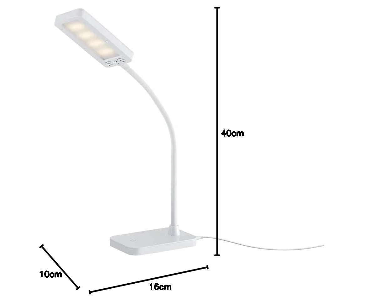 Настільна лампа KHG LED 200 lm 10х40 см 3 рівні яскравості Біла, фото №7