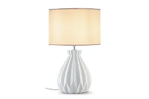 Настільна лампа konsimo FABO Для вітальні спальні та передпокою Біла synthetic.ua - Фото 1