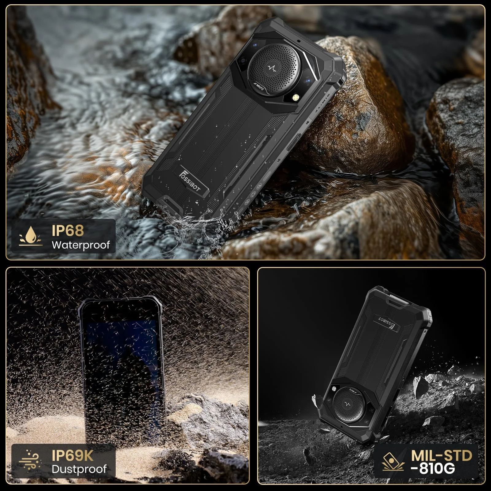 Смартфон FOSSiBOT Outdoor Android 13 7GB + 64GB/1TB 20MP 123 дБ (Ярко-красный), фото №5