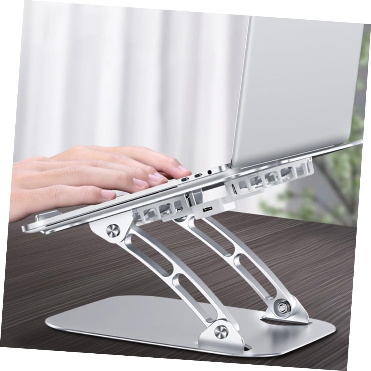 Підставка для ноутбука Tofficu з охолодженням, складана, регульована по висоті, фото №4