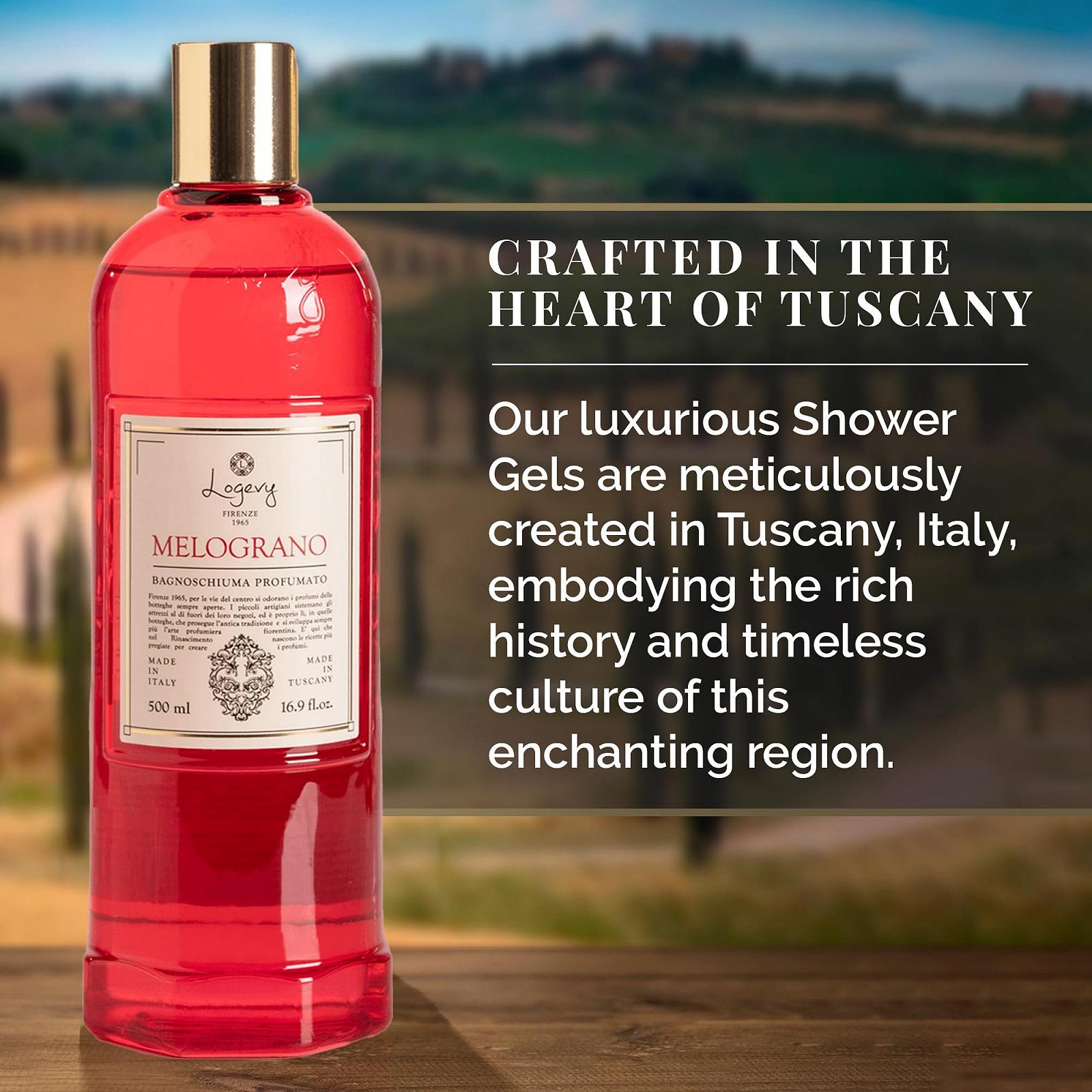 Гель для душа Logevy Pomegranate Nourishing Moisturising Soothing and Revitalising 500 мл, фото №6 Гель для душа Logevy Pomegranate Nourishing Moisturising Soothing and Revitalising 500 мл, фото №6