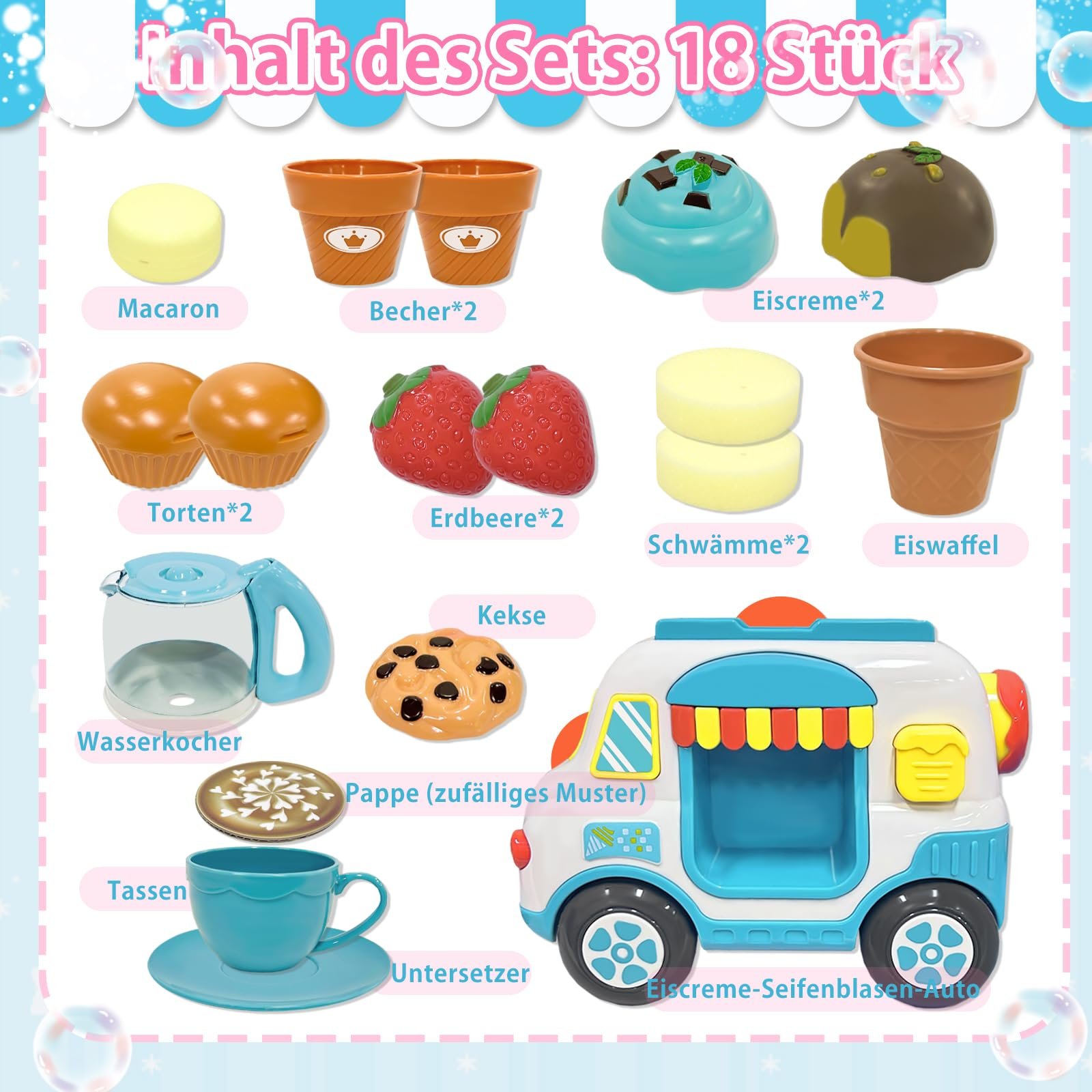 Іграшка для ванни Візок з морозивом Машина для піни, фото №3 Іграшка для ванни Візок з морозивом Машина для піни, фото №3