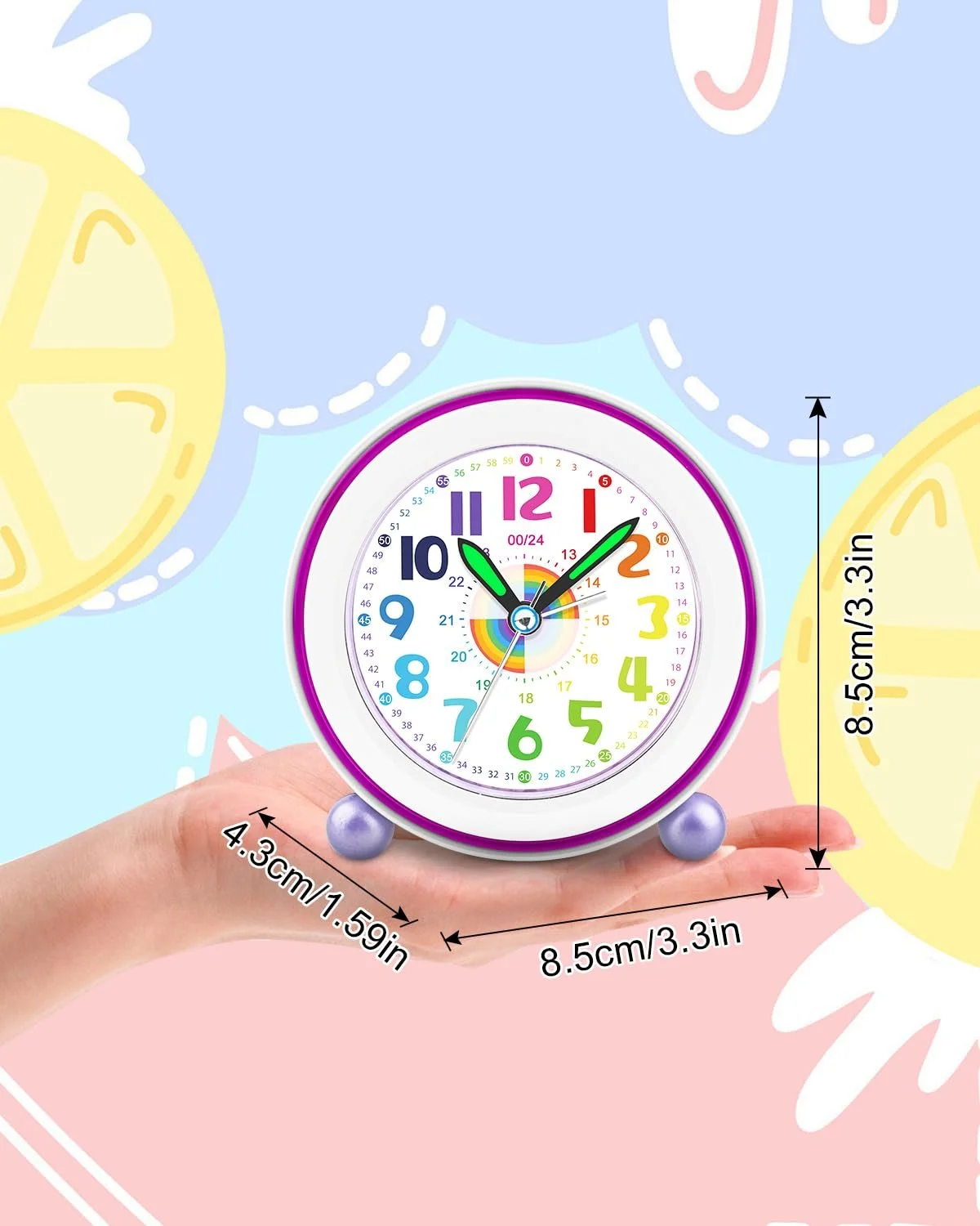 Будильник Ayybboo Дитячий Безшумний Навчальний Будильник, фото №6