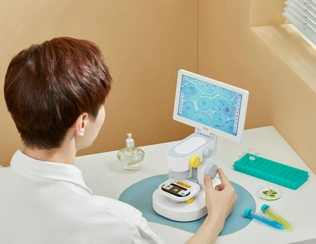 Професійний цифровий мікроскоп DiProgress BeaverLAB MX / 9 дюймів / Збільшення 50X-1600X, фото №6 Професійний цифровий мікроскоп DiProgress BeaverLAB MX / 9 дюймів / Збільшення 50X-1600X, фото №6