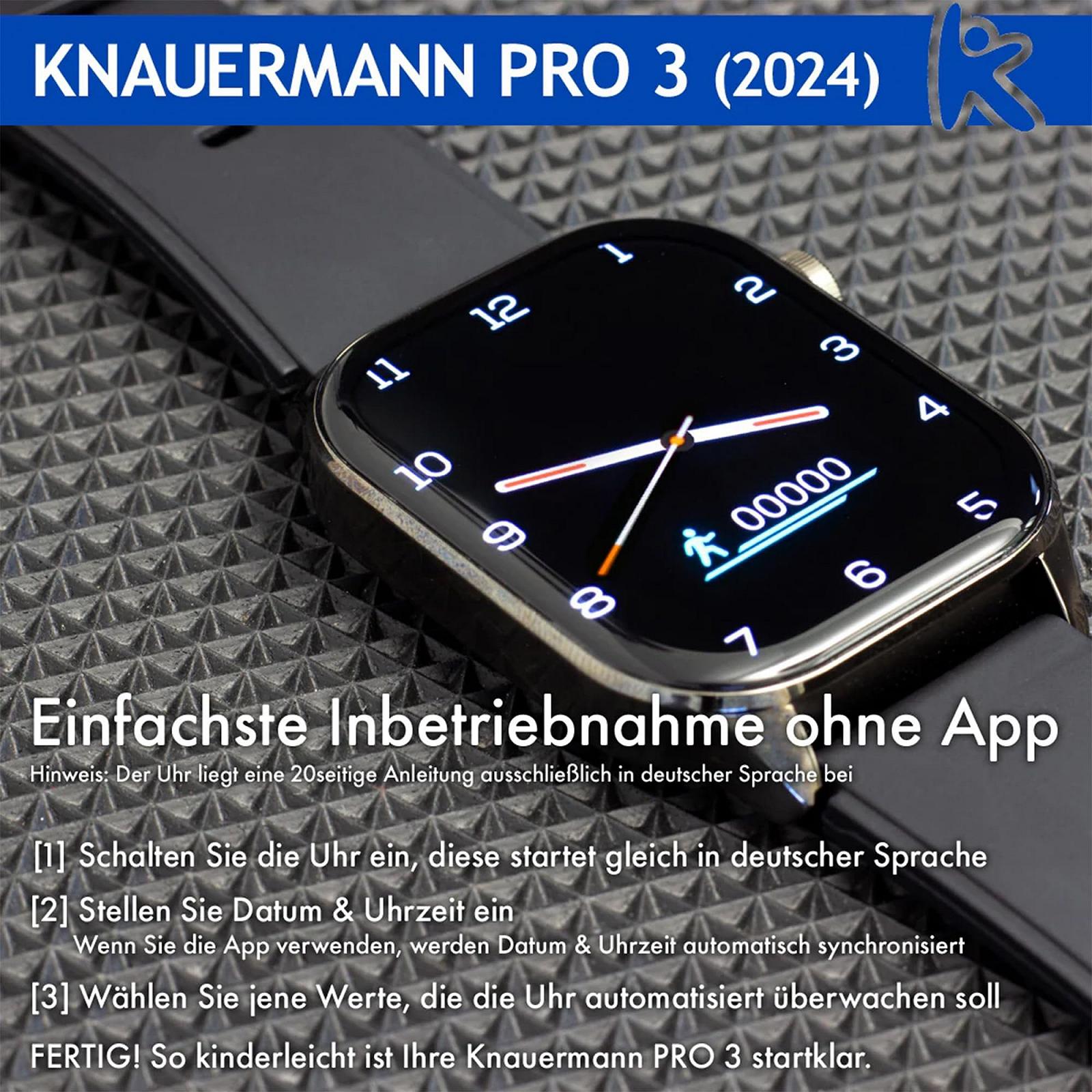 Смарт-часы Knauermann PRO 3 (2024) Черные, Черный силикон, Regular, Modern and functional, фото №11