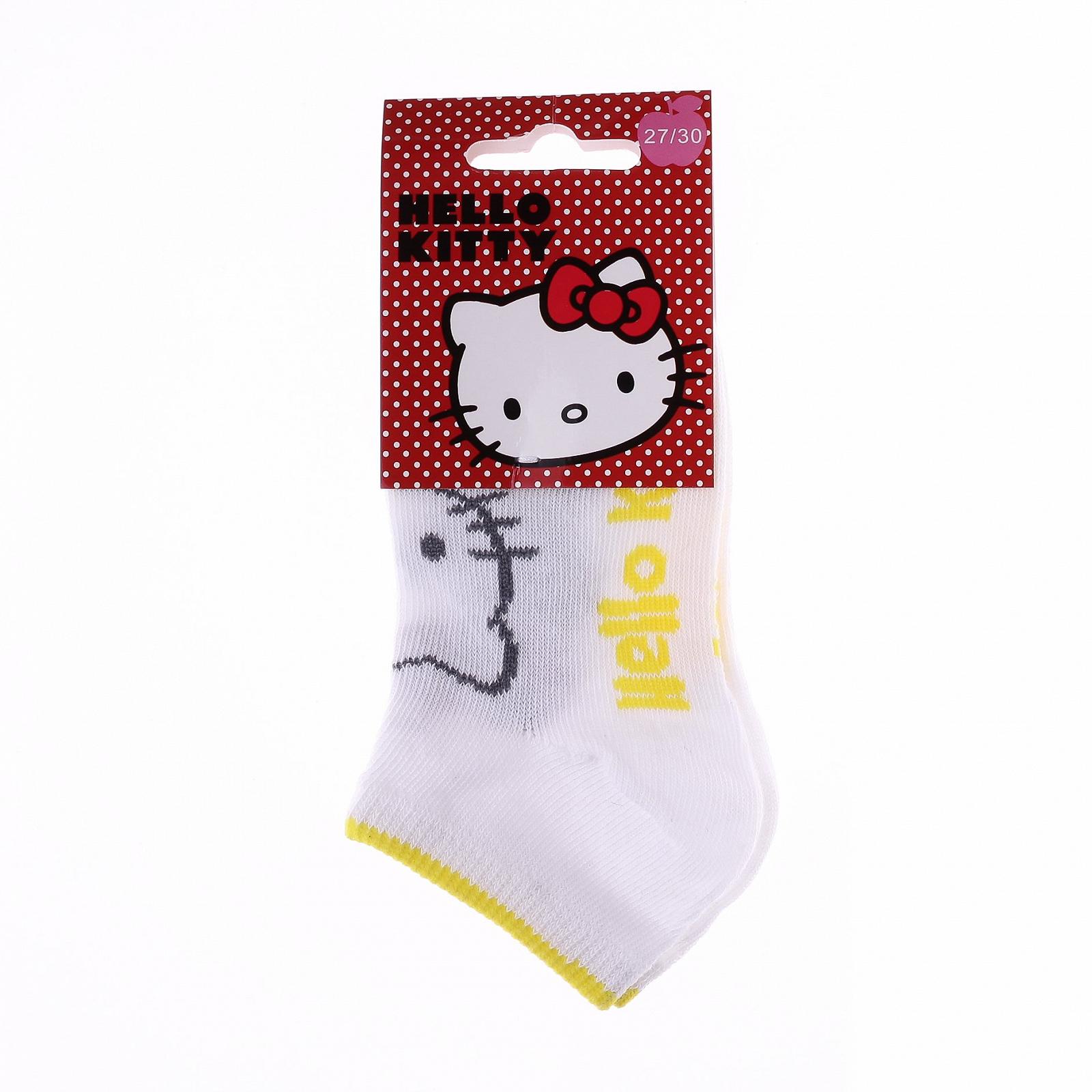 Шкарпетки HELLO KITTY HK THEME ORANGE Білий, Жовтий 31-34, фото №2